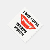 Ik heb een klein Drink probleem met vampiertanden Servet (Hoek)