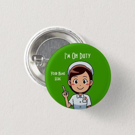 Ik heb een kleine, 1¼ inch ronde Button (Voorkant /achterkant)