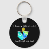 Ik heb een kleine Dreidel Sleutelhanger (Voorkant)