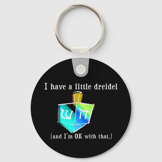 Ik heb een kleine Dreidel Sleutelhanger (Voorkant)