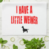 Ik heb een kleine Weiner grap Theedoek (Gevouwen)