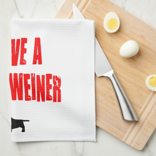 Ik heb een kleine Weiner grap Theedoek (Quarter Fold)