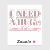 Ik heb een knuffel nodig sticker (Vel)
