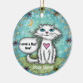 Ik heb een knuffel Scraggles Kat Keramisch Ornament (Links)