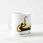 Ik heb een koffiepauze nodig. koffiemok (Voorkant links)