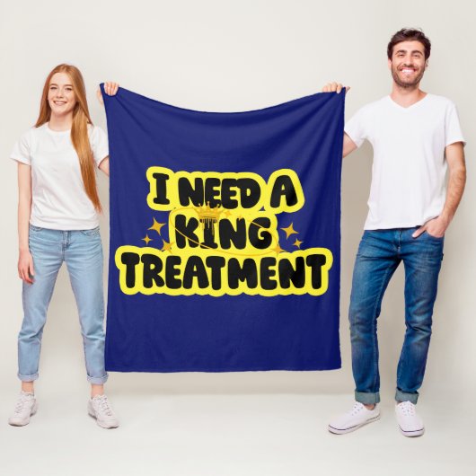Ik heb een koning behandeling fleece deken (In situ)