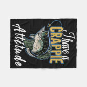 Ik Heb Een Krappie Attitude Vissen Fleece Deken (Voorkant (Horizontaal))