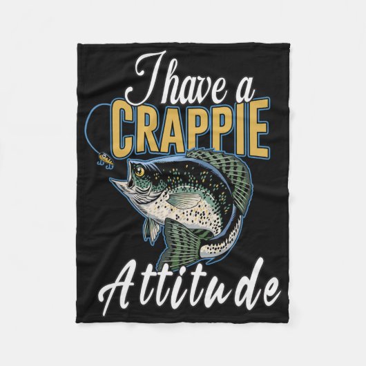 Ik Heb Een Krappie Attitude Vissen Fleece Deken (Voorkant)