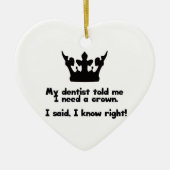 Ik heb een kroon nodig keramisch ornament (Voorkant)