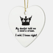 Ik heb een kroon nodig keramisch ornament (Links)