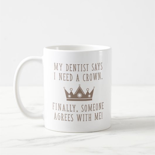 Ik heb een kroon nodig koffiemok (Links)