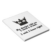 Ik heb een kroon nodig notitieblok (Schuin)