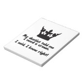 Ik heb een kroon nodig notitieblok (Linkerzijde)