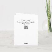 Ik heb een kroongevouwen Wenskaart nodig Kaart (Achterkant)