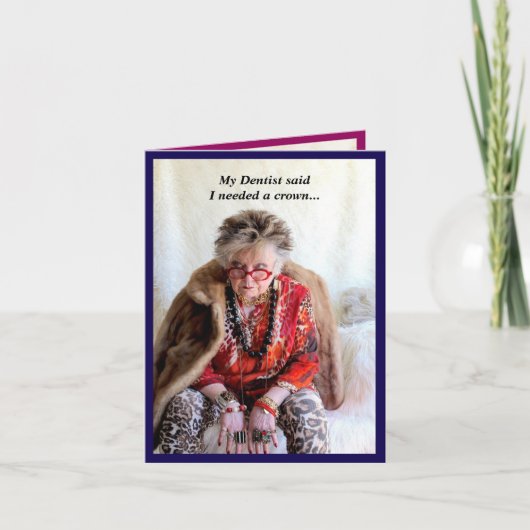 Ik heb een kroongevouwen Wenskaart nodig Kaart (Voorkant)