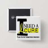 Ik heb een kure 1 endometriose nodig vierkante button 5,1 cm (Voorkant /achterkant)