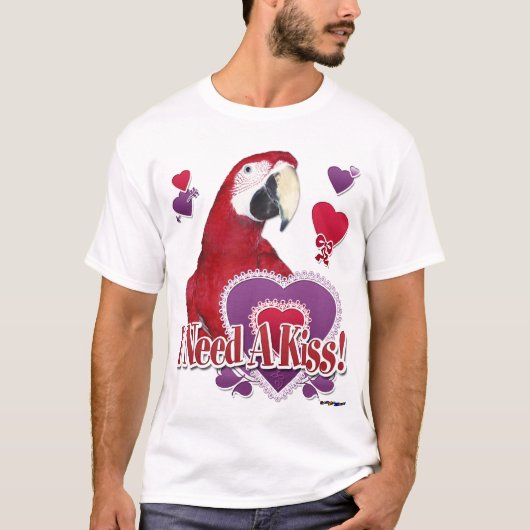 Ik heb een kus nodig. t-shirt (Voorkant)