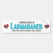 Ik heb een Labmaraner (Vrouw) gered. Bumpersticker (Voorkant)