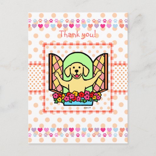 Ik heb een Laboratorium in mijn Hart (Geel Laborat Briefkaart (Voorkant)