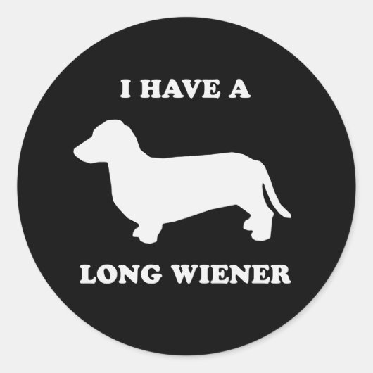 Ik heb een lange vrouw ronde sticker (Voorkant)