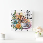 Ik heb een latte liefde voor Jezus Vierkante Klok (Huis)
