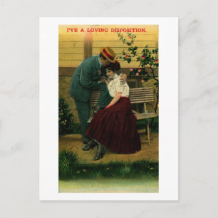 Ik heb een liefdevolle dispositie Romance Vintage Briefkaart