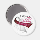 Ik heb een lint Draag voor mijn Hero - hoofd- en n Magneet (Voorkant / Achterkant)