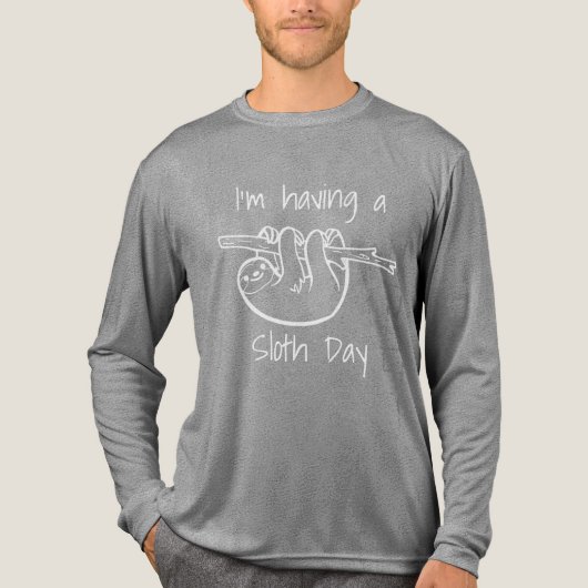 Ik Heb Een Luiaard Dag Tri-Blend Shirt (Voorkant volledig)