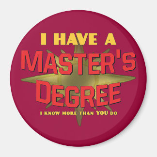 Ik heb een mastergraad. magneet