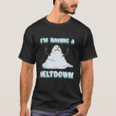 Ik heb een MELTDOWN Funny Melting Snowman T-shirt (Voorkant)
