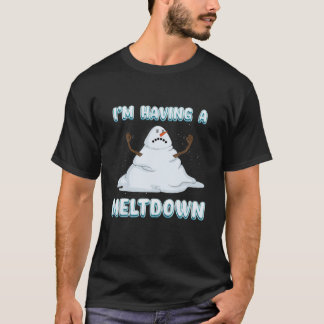 Ik heb een MELTDOWN Funny Melting Snowman T-shirt