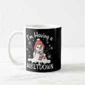 Ik heb een meltdown Funny Snowman Xmas Funny Koffiemok (Links)