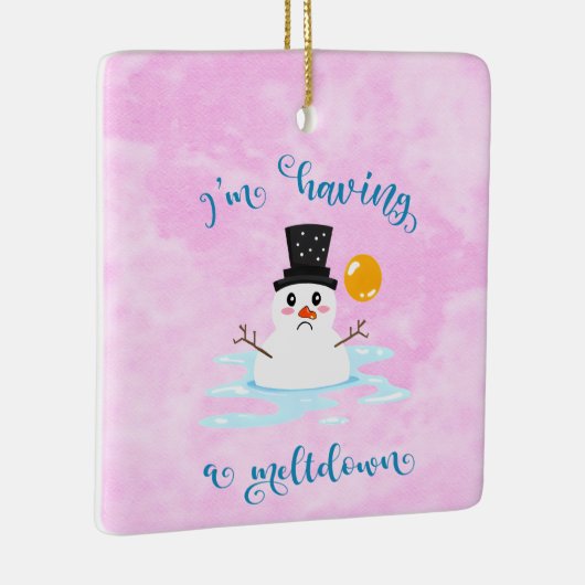 "Ik heb een meltdown" Grappig kerst ornament (Rechts)