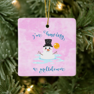 "Ik heb een meltdown" Grappig kerst ornament