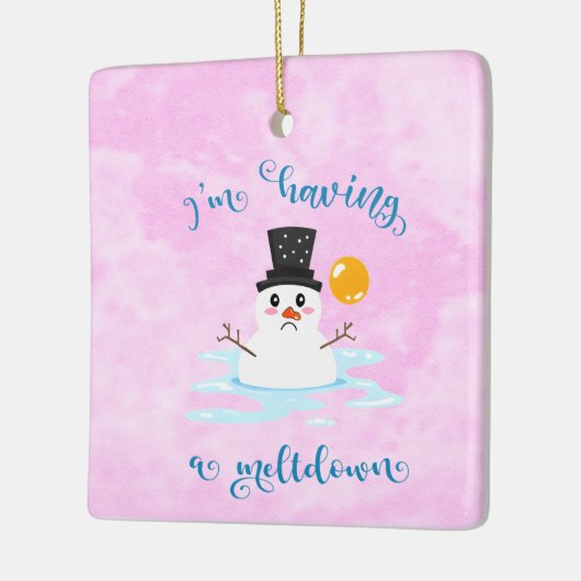 "Ik heb een meltdown" Grappig kerst ornament (Links)