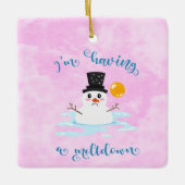 "Ik heb een meltdown" Grappig kerst ornament (Voorkant)