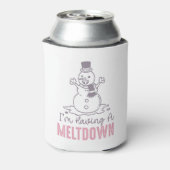 Ik heb een Meltdown - Grappig Snowman Design Blikjeskoeler (Blikje Achterkant)