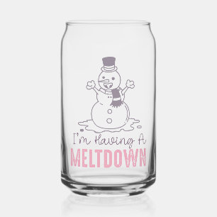 Ik heb een Meltdown - Grappig Snowman Design Blikvorm Glas