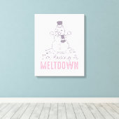 Ik heb een Meltdown - Grappig Snowman Design Canvas Afdruk (Insitu (Houten vloer))