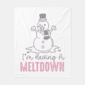 Ik heb een Meltdown - Grappig Snowman Design Fleece Deken (Voorkant)