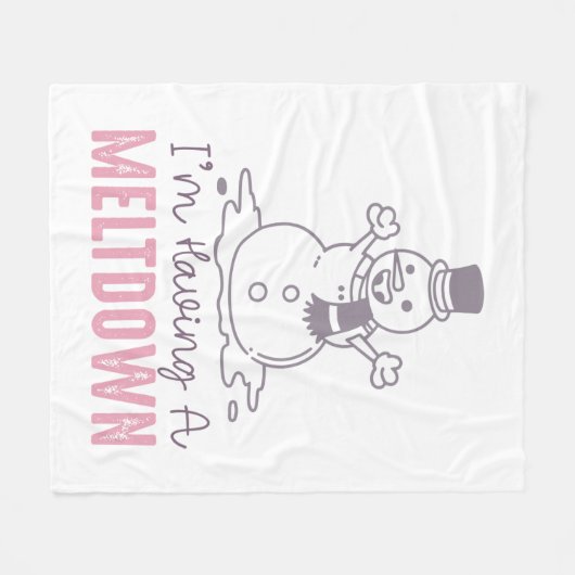 Ik heb een Meltdown - Grappig Snowman Design Fleece Deken (Voorkant (Horizontaal))