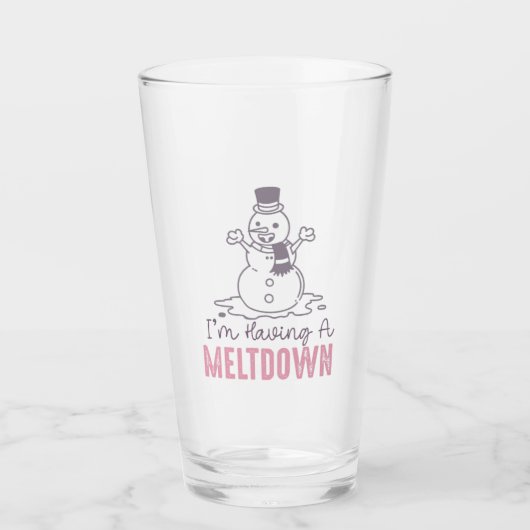 Ik heb een Meltdown - Grappig Snowman Design Glas (Voorkant)