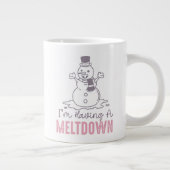 Ik heb een Meltdown - Grappig Snowman Design Grote Koffiekop (Rechts)
