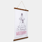Ik heb een Meltdown - Grappig Snowman Design Hangend Wandkleed (Gebogen)