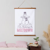 Ik heb een Meltdown - Grappig Snowman Design Hangend Wandkleed (Slaapkamer)