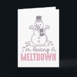 Ik heb een Meltdown - Grappig Snowman Design Kaart<br><div class="desc">Voeg een beetje landelijke flair toe aan uw vakantieseizoen met dit "Howdy Christmas" -ontwerp. Met een feestelijke cowboylaars gevuld met feestelijke goodies is dit speelse ontwerp ideaal voor degenen die van een Westerne draai op kerst houden. Verkrijgbaar op een verscheidenheid aan Zazzle-producten zoals T-shirts, mokken en wenskaarten, het is een...</div>