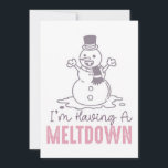 Ik heb een Meltdown - Grappig Snowman Design Kaart<br><div class="desc">Voeg een beetje landelijke flair toe aan uw vakantieseizoen met dit "Howdy Christmas" -ontwerp. Met een feestelijke cowboylaars gevuld met feestelijke goodies is dit speelse ontwerp ideaal voor degenen die van een Westerne draai op kerst houden. Verkrijgbaar op een verscheidenheid aan Zazzle-producten zoals T-shirts, mokken en wenskaarten, het is een...</div>