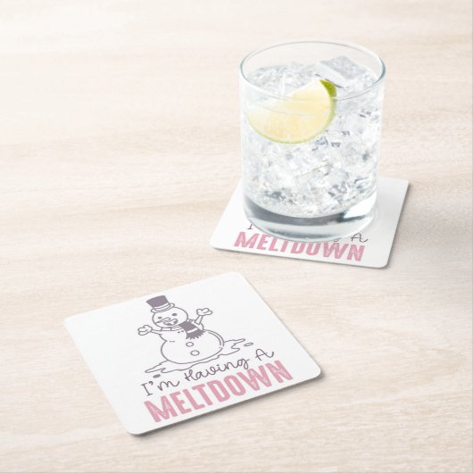 Ik heb een Meltdown - Grappig Snowman Design Kartonnen Onderzetters (Insitu)