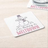 Ik heb een Meltdown - Grappig Snowman Design Kartonnen Onderzetters (Schuin)