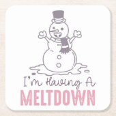 Ik heb een Meltdown - Grappig Snowman Design Kartonnen Onderzetters (Voorkant)